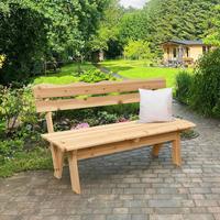 Gartenbank Ragun Natur - Naturfarben, MODERN, Holz (62/82,5/150cm) - Gardenson