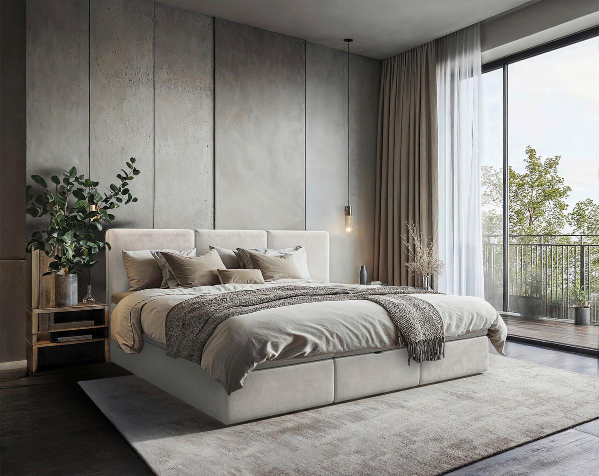 Familienbett Domino Combo Mit 3 Bettkasten, Grau 270x200 - Schwarz/Grau, MODERN, Holz/Holzwerkstoff (270/200cm) - MID.YOU