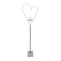 Windlicht Amor - Anthrazit, KONVENTIONELL, Glas/Stein (36/17/140cm) - Luca Bessoni