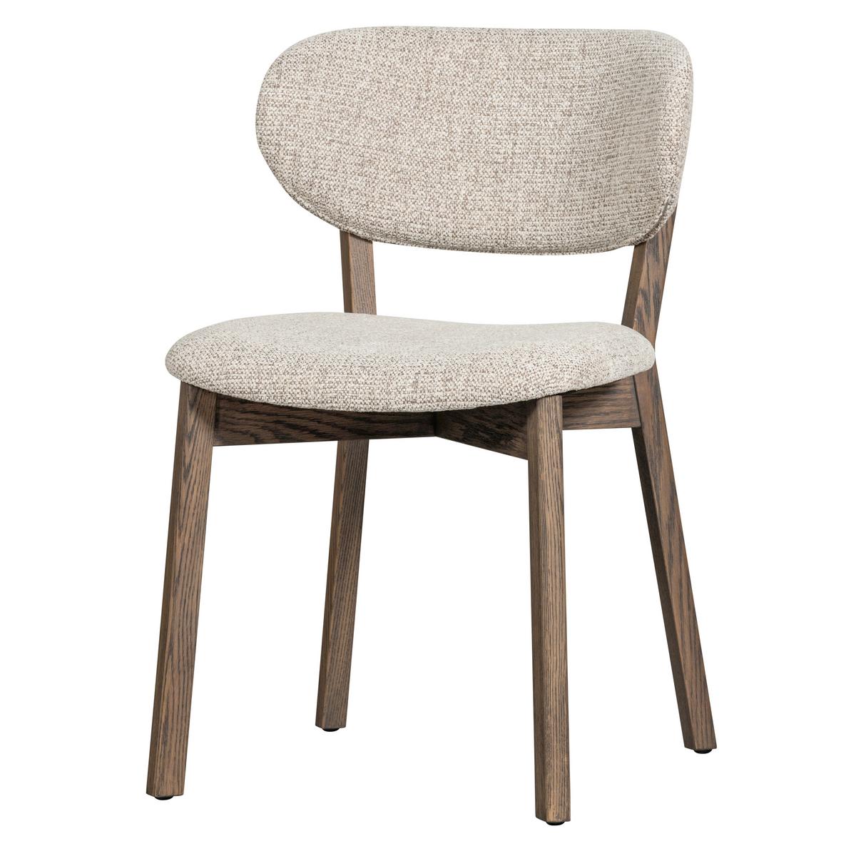 Stuhl-Set Udar Naturfarbe/Dunkelbraun B: 51cm - Dunkelbraun/Naturfarben, MODERN, Holz/Textil (51/82/60cm) - Livetastic