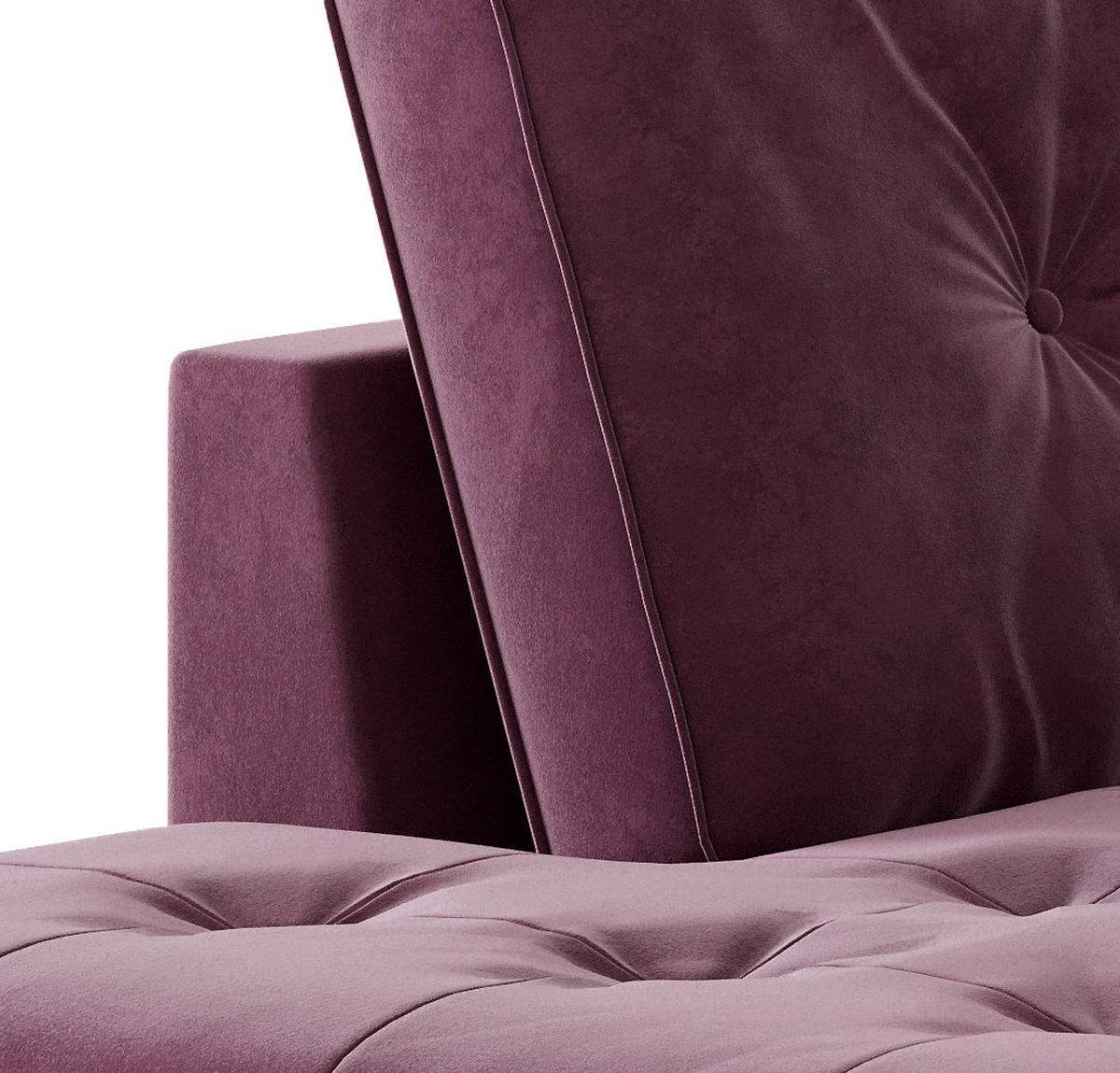 Ecksofa Scott - Edelstahlfarben/Weinrot, Design, Textil (259/205cm) - Livetastic
