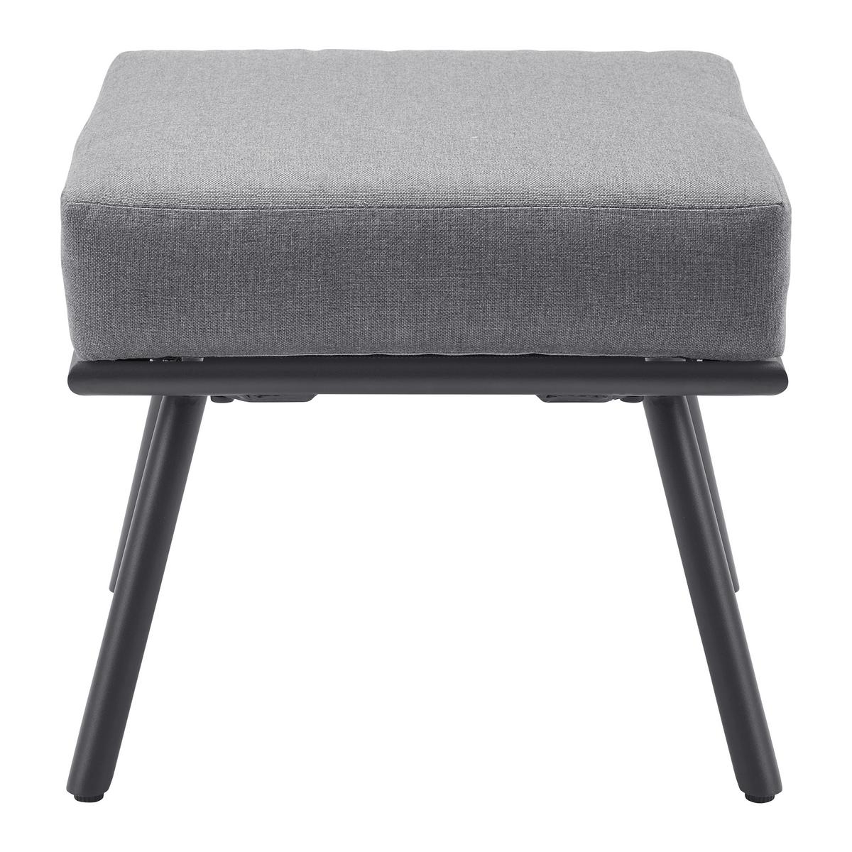 Zahradní souprava CAMILLA - šedá, Moderní, kov/textil (252/65/68cm) - Bessagi Garden