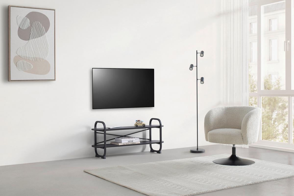 KOMODA POD TELEVIZI BEND -EXKLUSIV- - černá, Moderní, kov/kompozitní dřevo (100/44/27cm) - Mömax