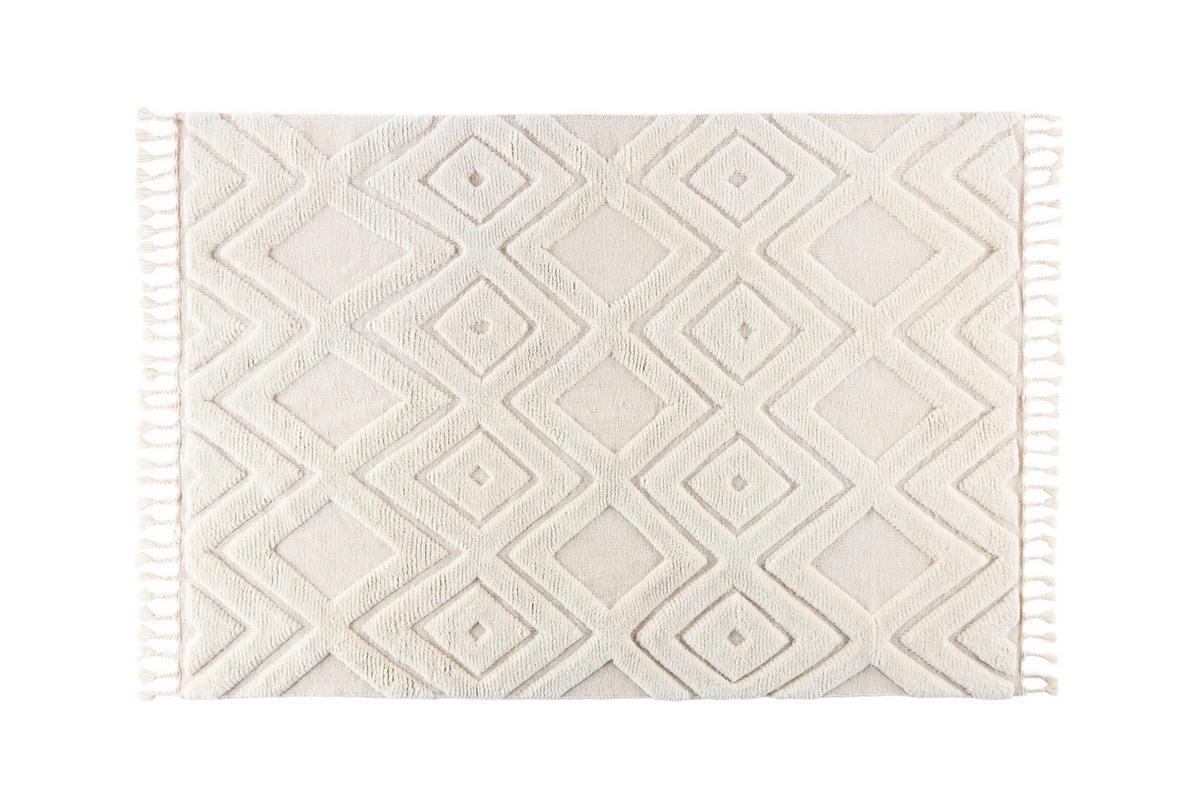 Flachwebeteppich Dahlia - Weiß, LIFESTYLE, Textil (160/230cm) - P & B