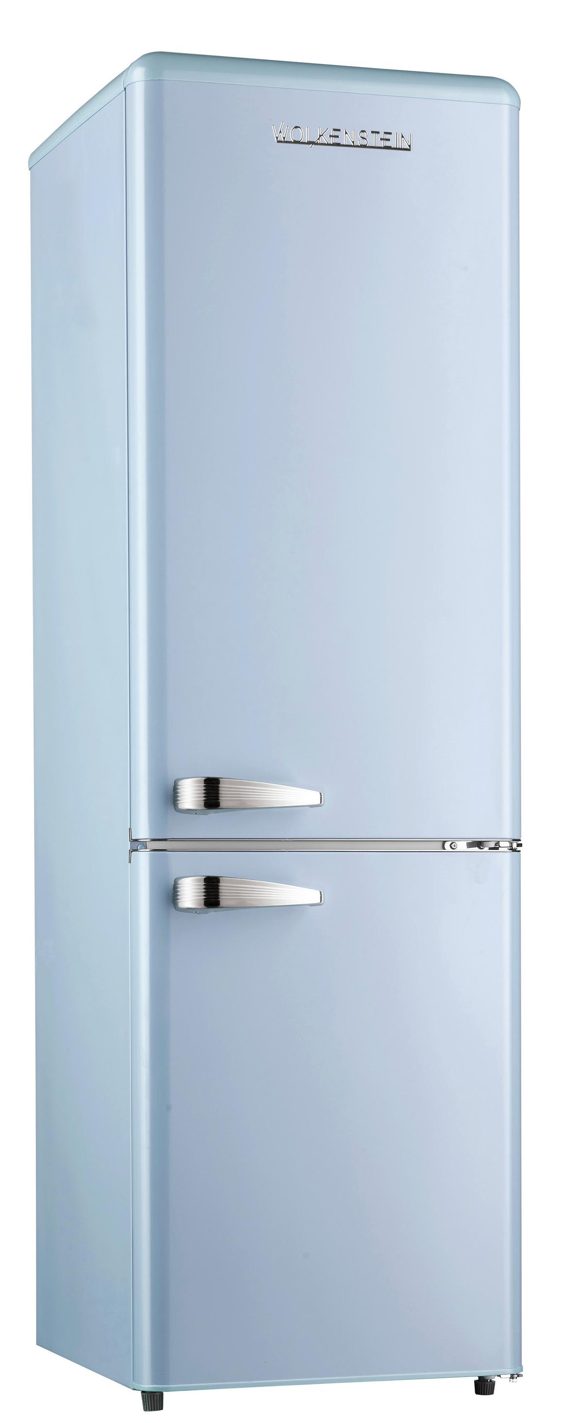 Kühl-gefrierkombination Hellblau 69+180 L - Hellblau, Basics, Kunststoff/Metall (54,60/177,50/62,60cm) - Wolkenstein
