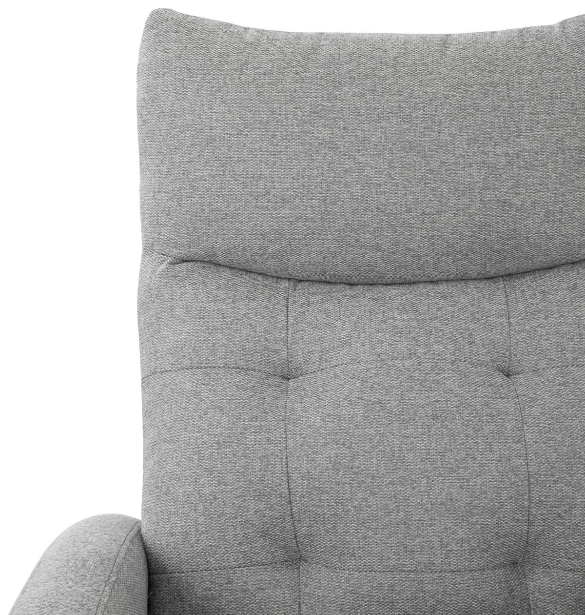 Sitzgarnitur 3-tlg. Nuvia Mit Relaxfunktion Grau - Schwarz/Grau, Design, Textil - Livetastic