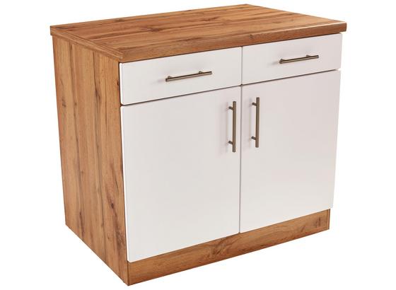 Küchenunterschrank Stella Us100 - Eichefarben/Weiß, Holzwerkstoff (100/86/55cm) - Ombra Küchenunterschrank Stella Us100 - Eichefarben/Weiß, Holzwerkstoff (100/86/55cm) - Ombra