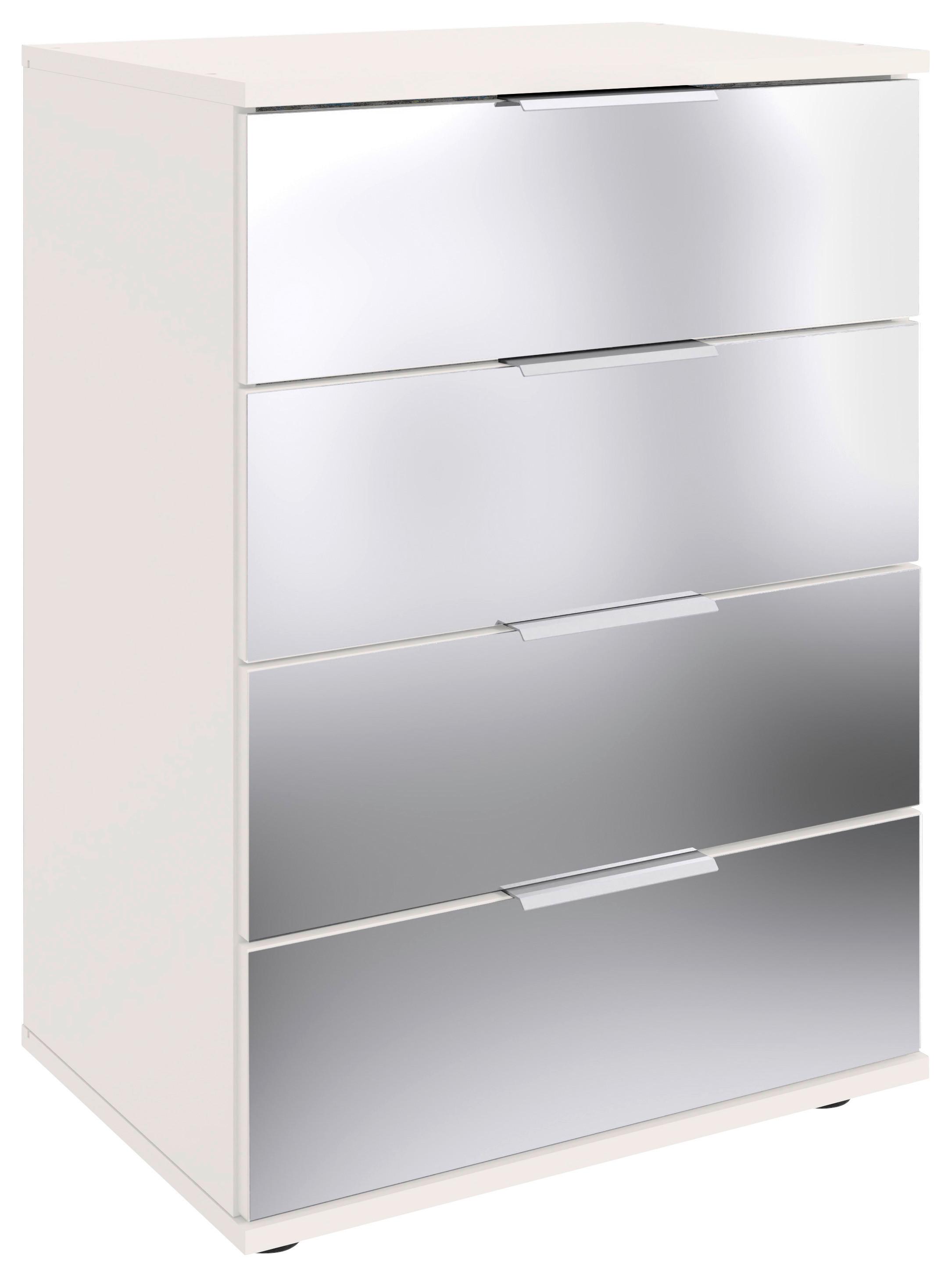 Éjjeliszekrény Saigon 52/74 Cm - fehér/átlátszó, Modern, faalapú anyag/Üveg (52/74/38cm) - MID.YOU
