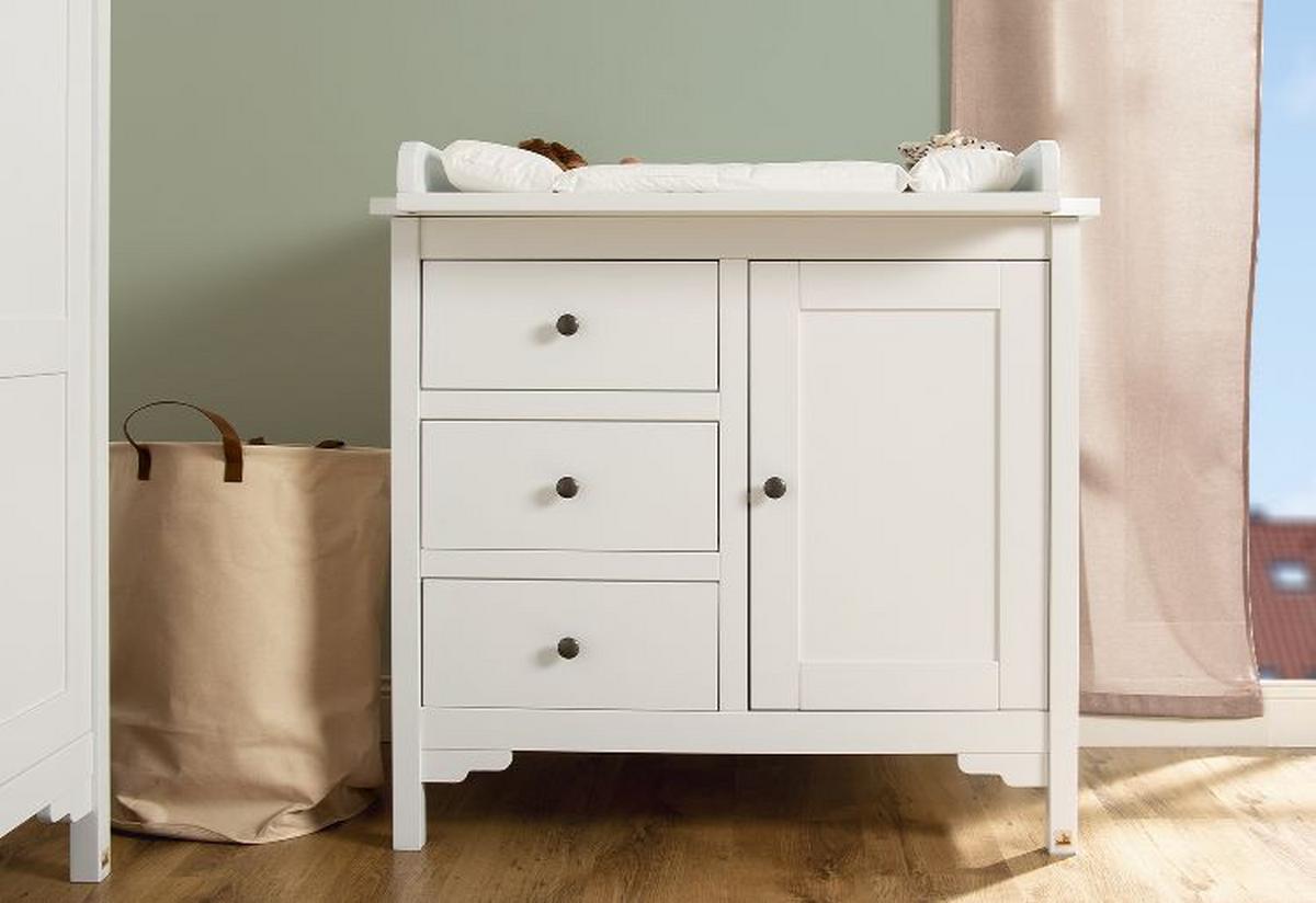 Wickelkommode Chalet - Weiß, Basics, Holz (103/78/103cm) - Pinolino