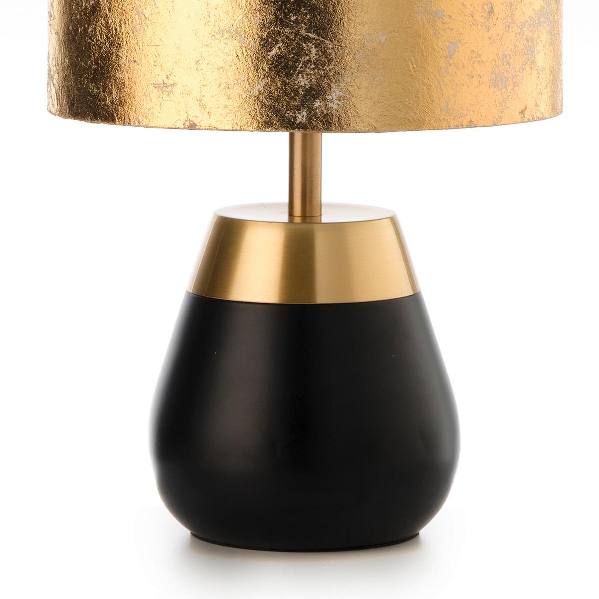 Nachttischleuchte 062/Ln - Goldfarben/Schwarz, KONVENTIONELL, Textil/Metall (23/37.5cm)