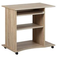 Computertisch mit Auszug B 80 cm H 75 cm Durini, Eiche Dekor - Sonoma Eiche, KONVENTIONELL, Holzwerkstoff/Kunststoff (80/50/75cm) - MID.YOU