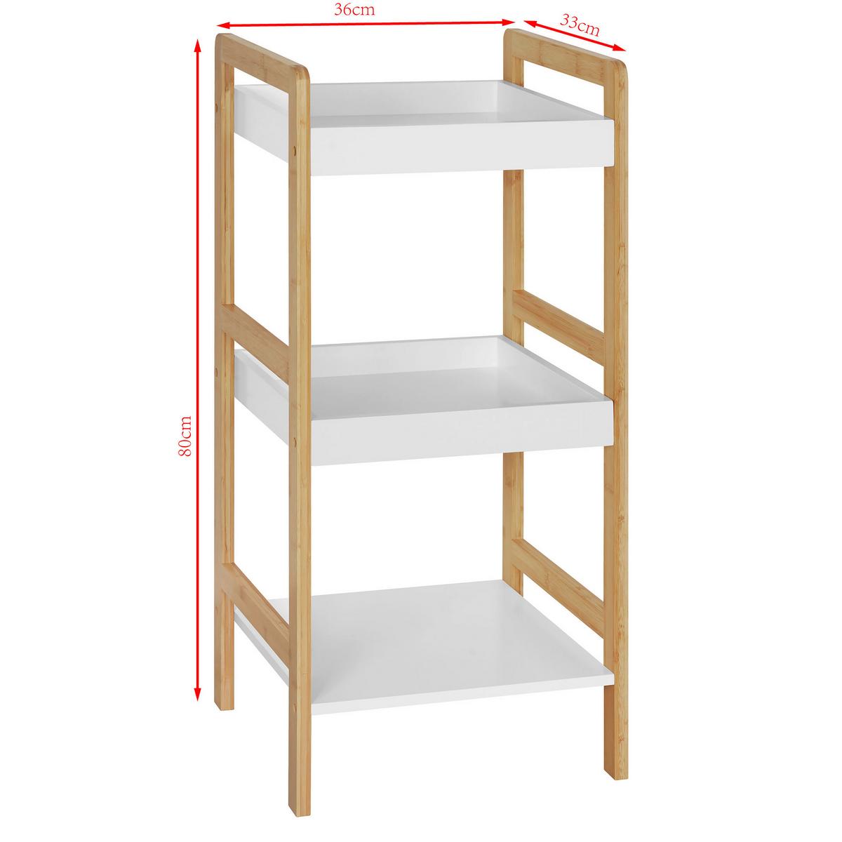 Polc Nl13069 36/80 Cm - natúr/fehér, Modern, faalapú anyag/természetes anyagok (36/80/33cm)