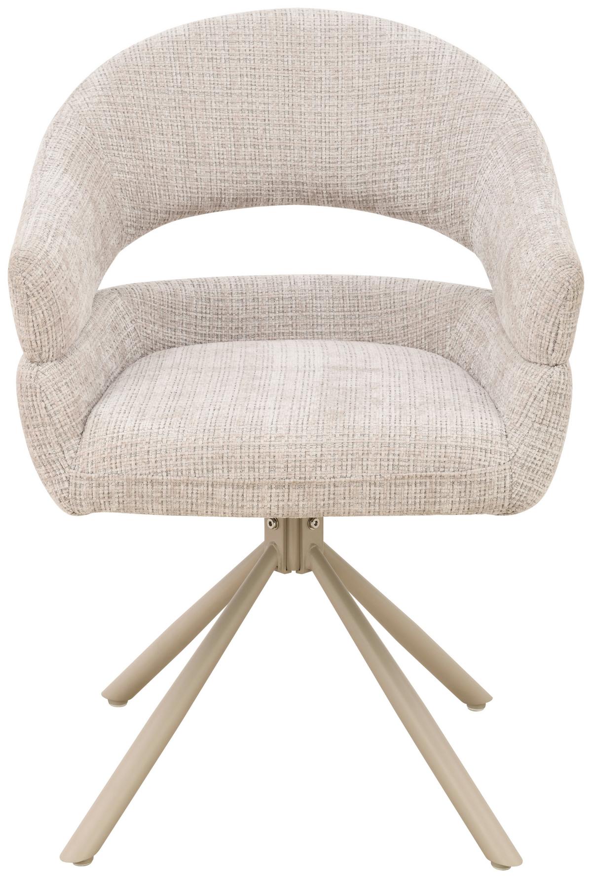 Armlehnstuhl Cleo Beige B: 58 cm - Beige, MODERN, Holz/Textil (58/85/62cm) - Livetastic