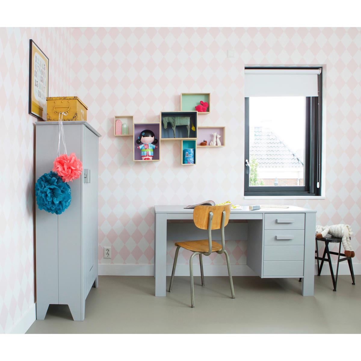 Schreibtisch Dennis Grau B: 141 cm - Grau, Design, Holz (141/59/74cm) - Livetastic