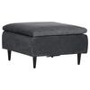 Hocker Fynn, Anthrazit B: 75 cm - Anthrazit/Schwarz, KONVENTIONELL, Textil (75/45/75cm) - MID.YOU