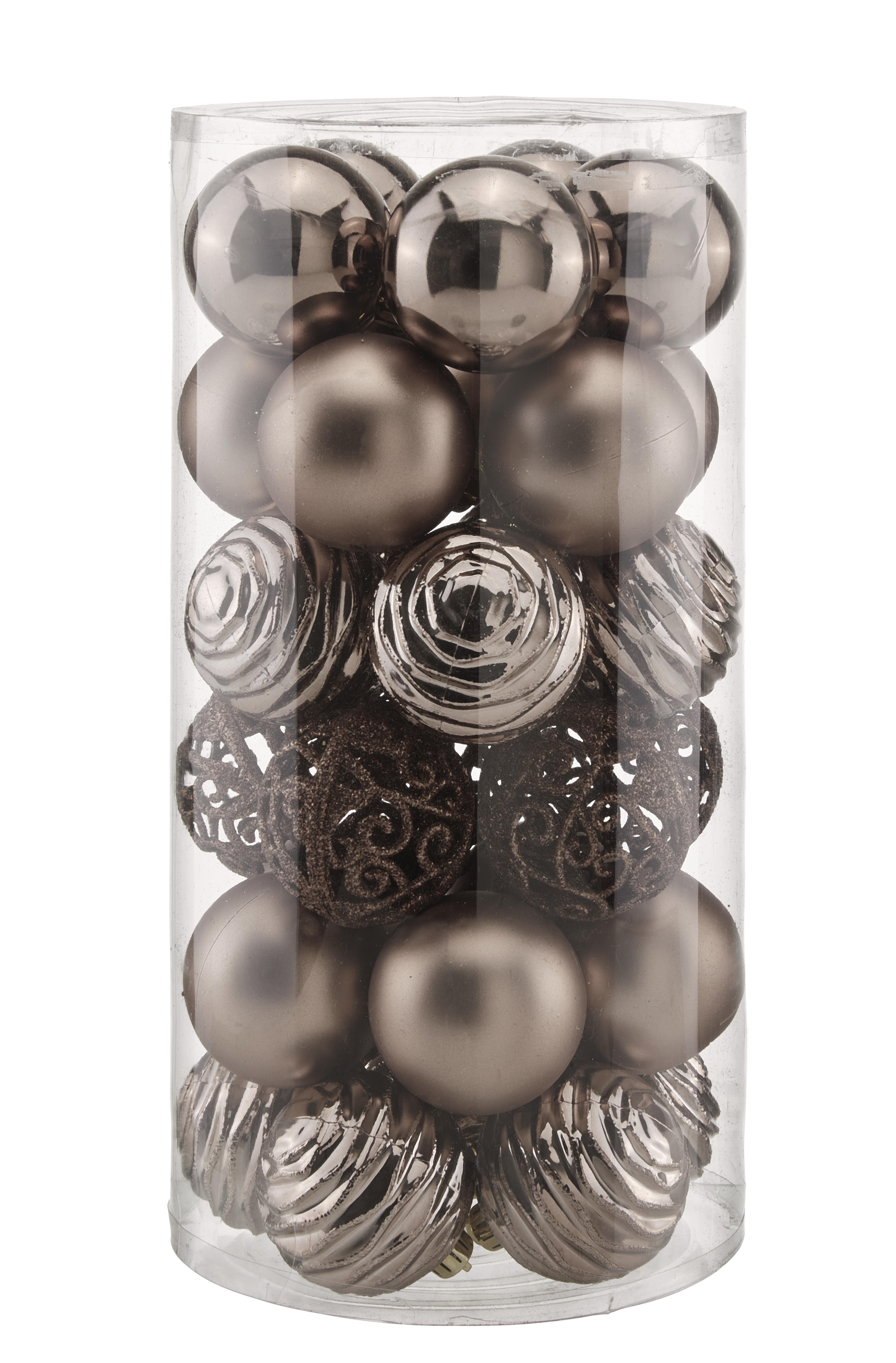 Karácsonyi Gömb Szett Sibylle - Krém, konvencionális, Műanyag - Ombra