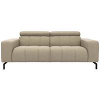 2-Sitzer-Sofa Cunelli Schlammfarben Webstoff - Schlammfarben/Schwarz, Design, Textil (208/79/104cm) - MID.YOU