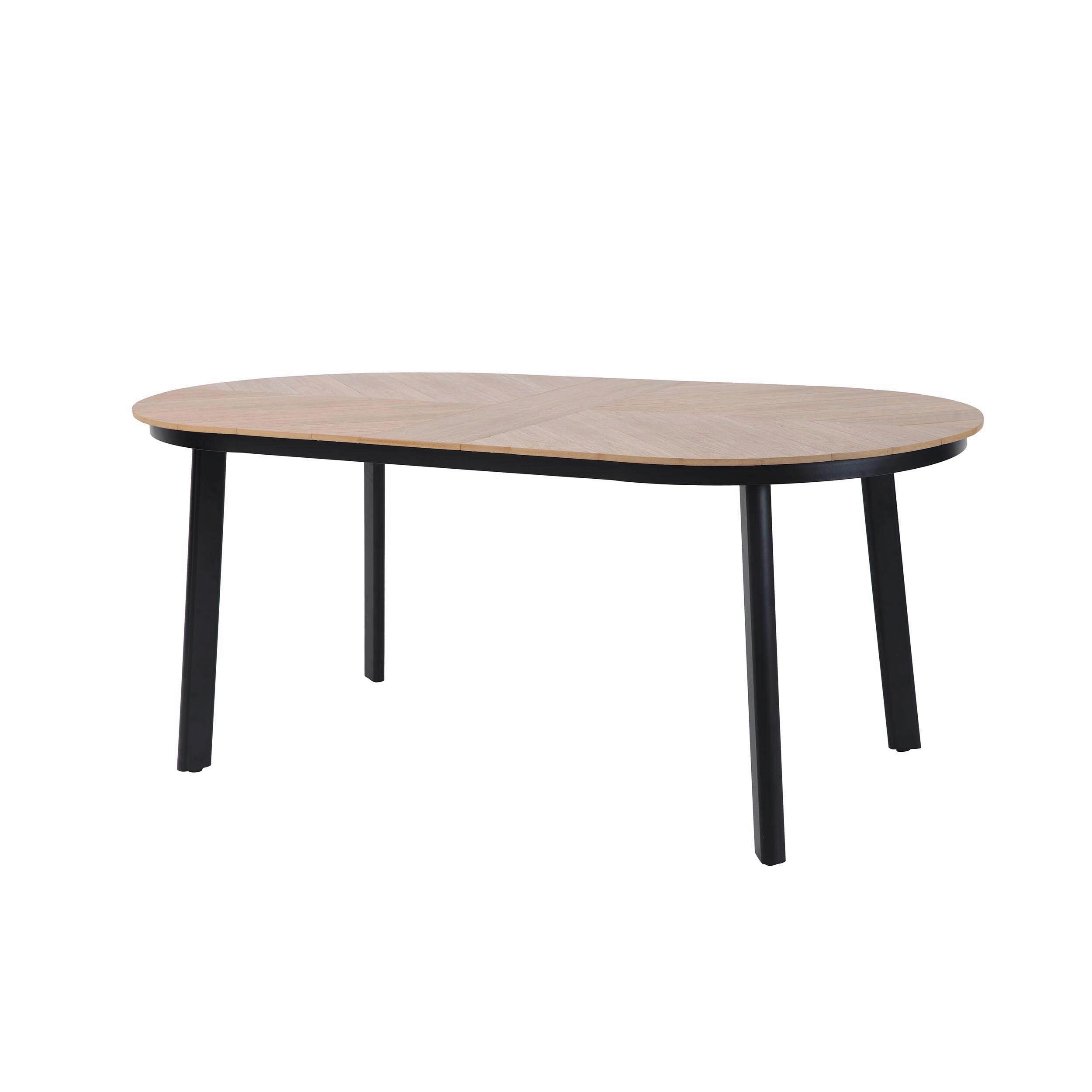 Gartentisch Polly – Gartentisch Polywood - Schwarz, Basics, Holzwerkstoff/Kunststoff (200/100/74cm)