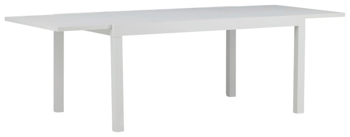 Gartentisch Marbella - Weiß, KONVENTIONELL, Metall (160/100/75cm) - Gardenson