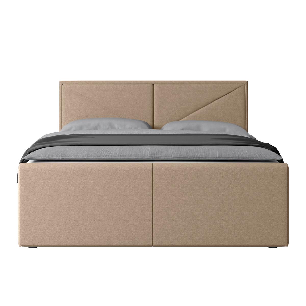 Boxspringbett Mit Bettkasten Lima 180x200 Cm Naturfarben - Schwarz/Naturfarben, MODERN, Karton/Holzwerkstoff (180/200cm) - MID.YOU
