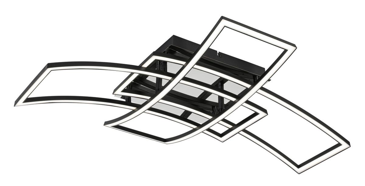 LED-Deckenleuchte Enikö Schwarz/Chromfarben max. 42 W - čierna/chrómová, Modern, kov/plast (59/81/16cm) - Mömax