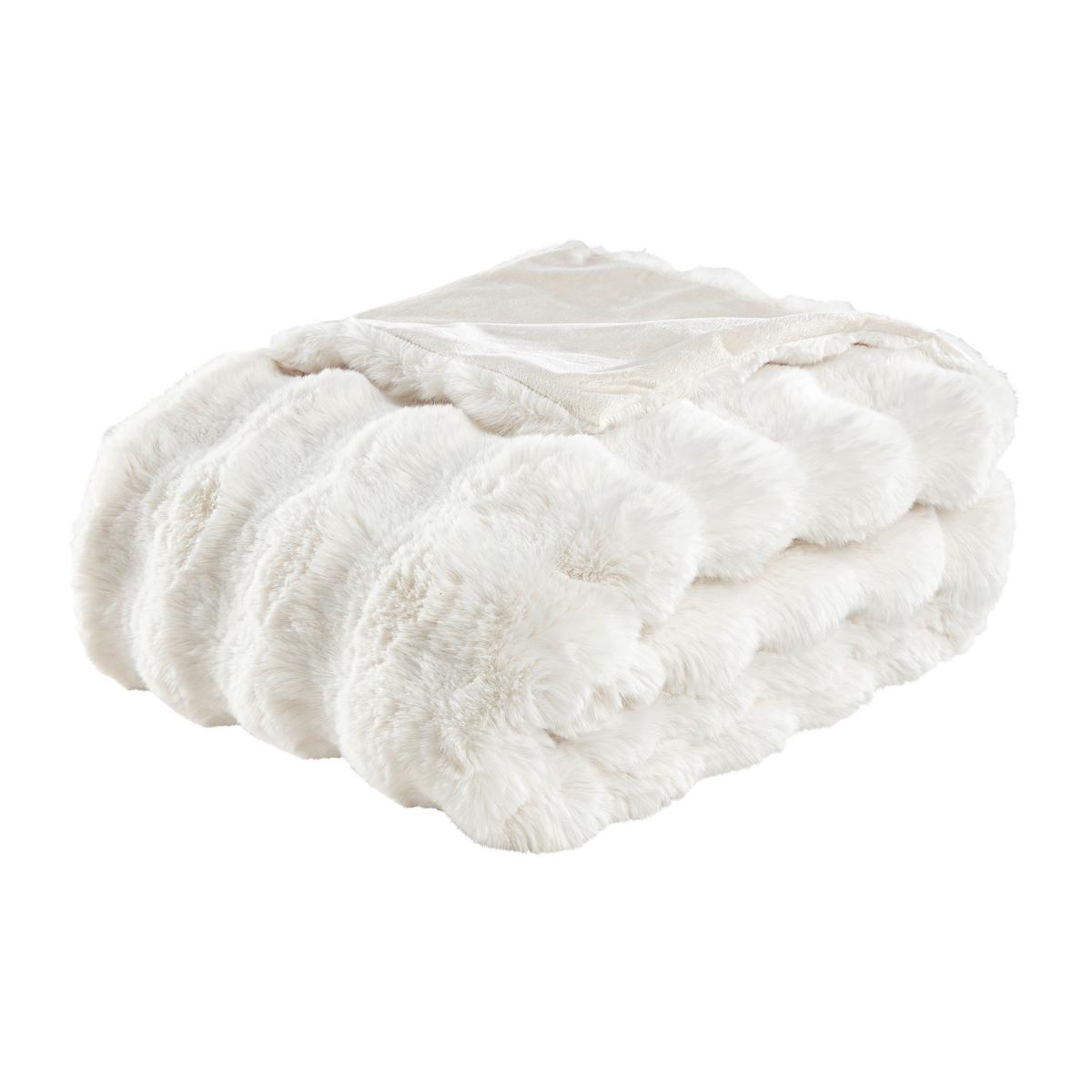 Kožušinová deka Bella,130/180cm,prírodné farby - prírodná farba, Modern, textil (130/180cm) - Premium Living