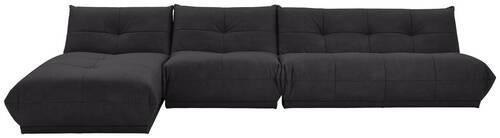 Ecksofa Giselle Schwarz S: 185x390 Cm - Schwarz, Trend, Textil (185/390cm) - Livetastic