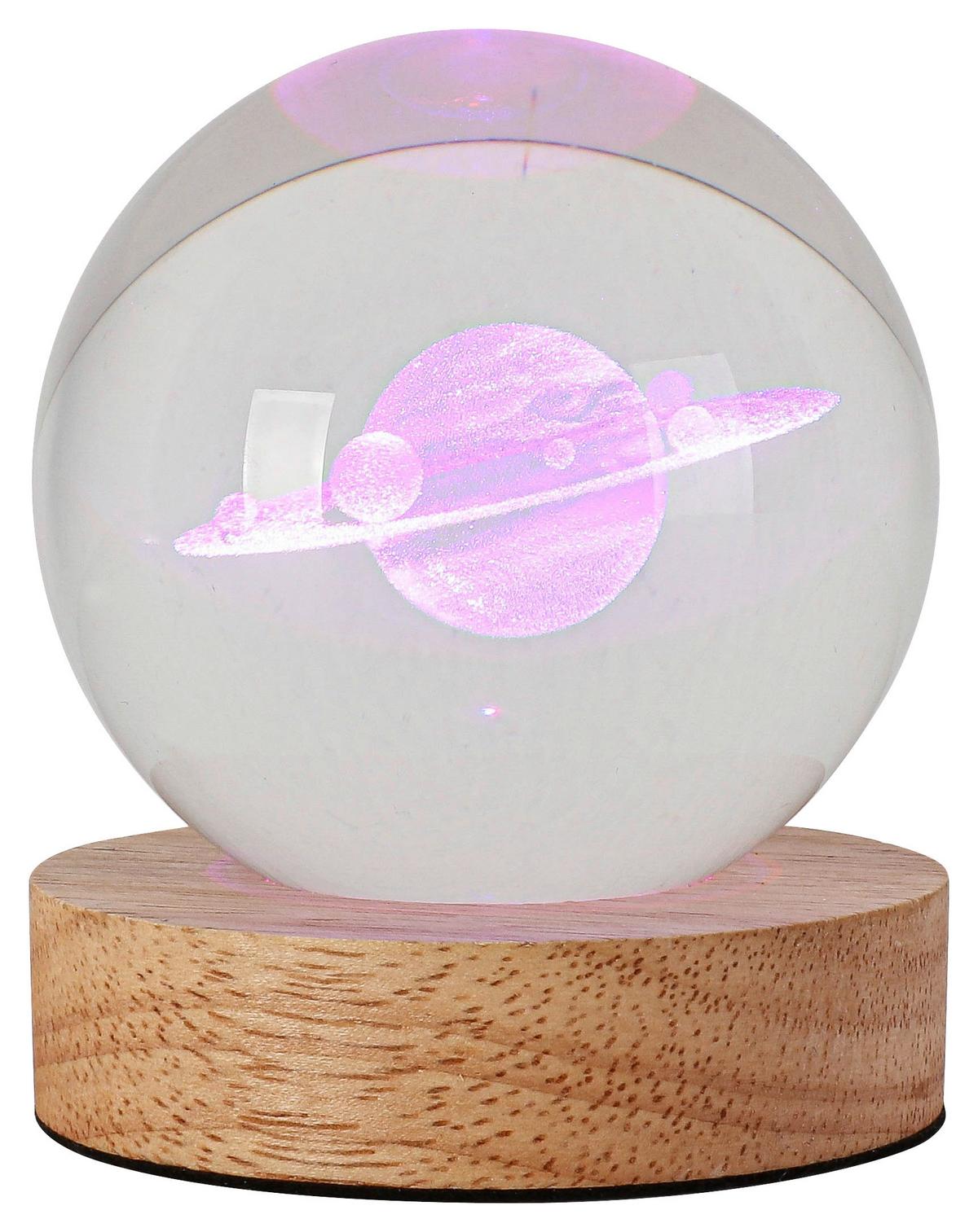 DEKORAČNÍ LED SVÍTIDLO MONI - průhledné/přírodní barvy, Romantický / Rustikální, kompozitní dřevo/plast (8/9,5cm) - Mömax