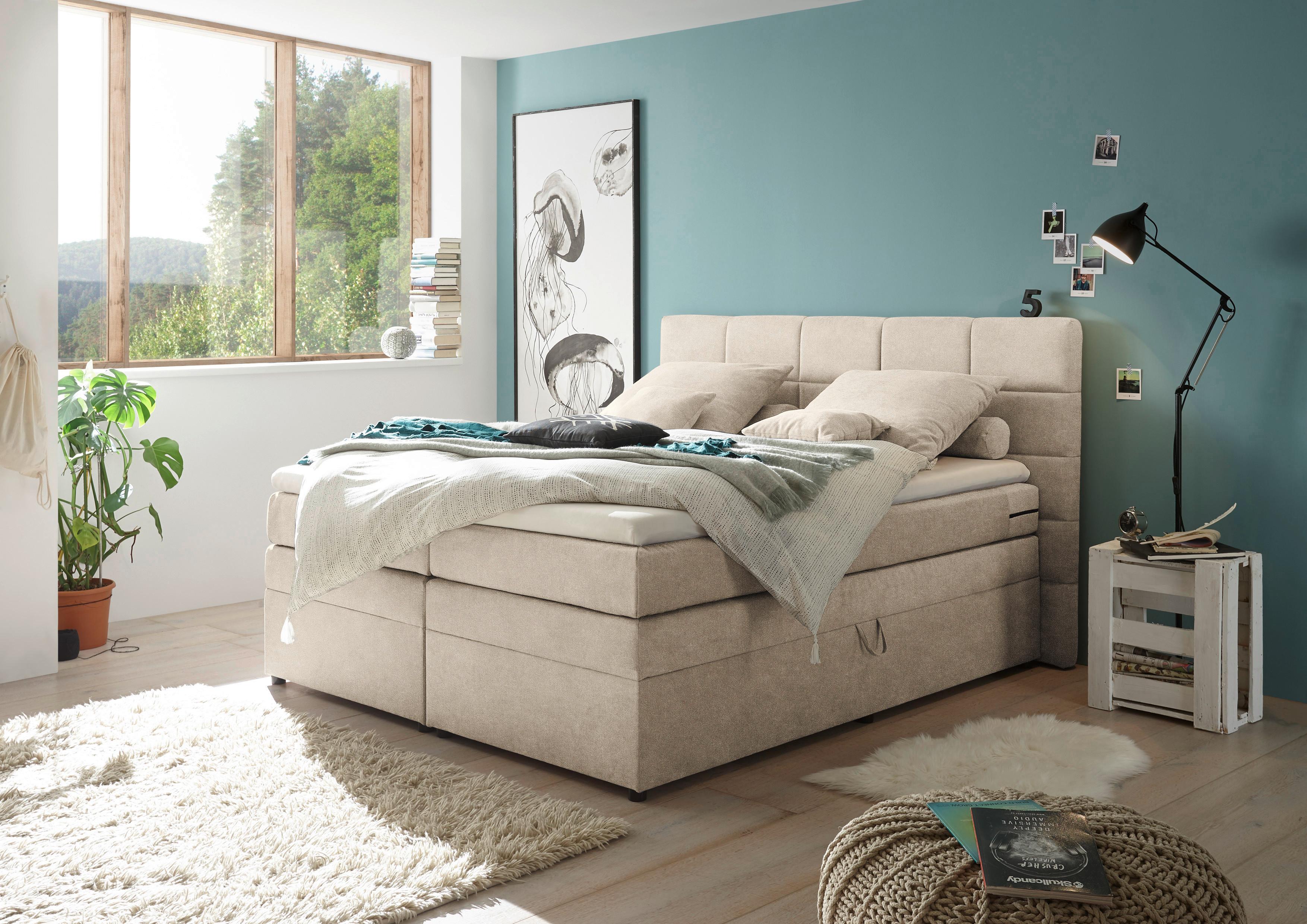 Boxspringbett Mit Topper & Bettkasten 180x200 Tacoma 3