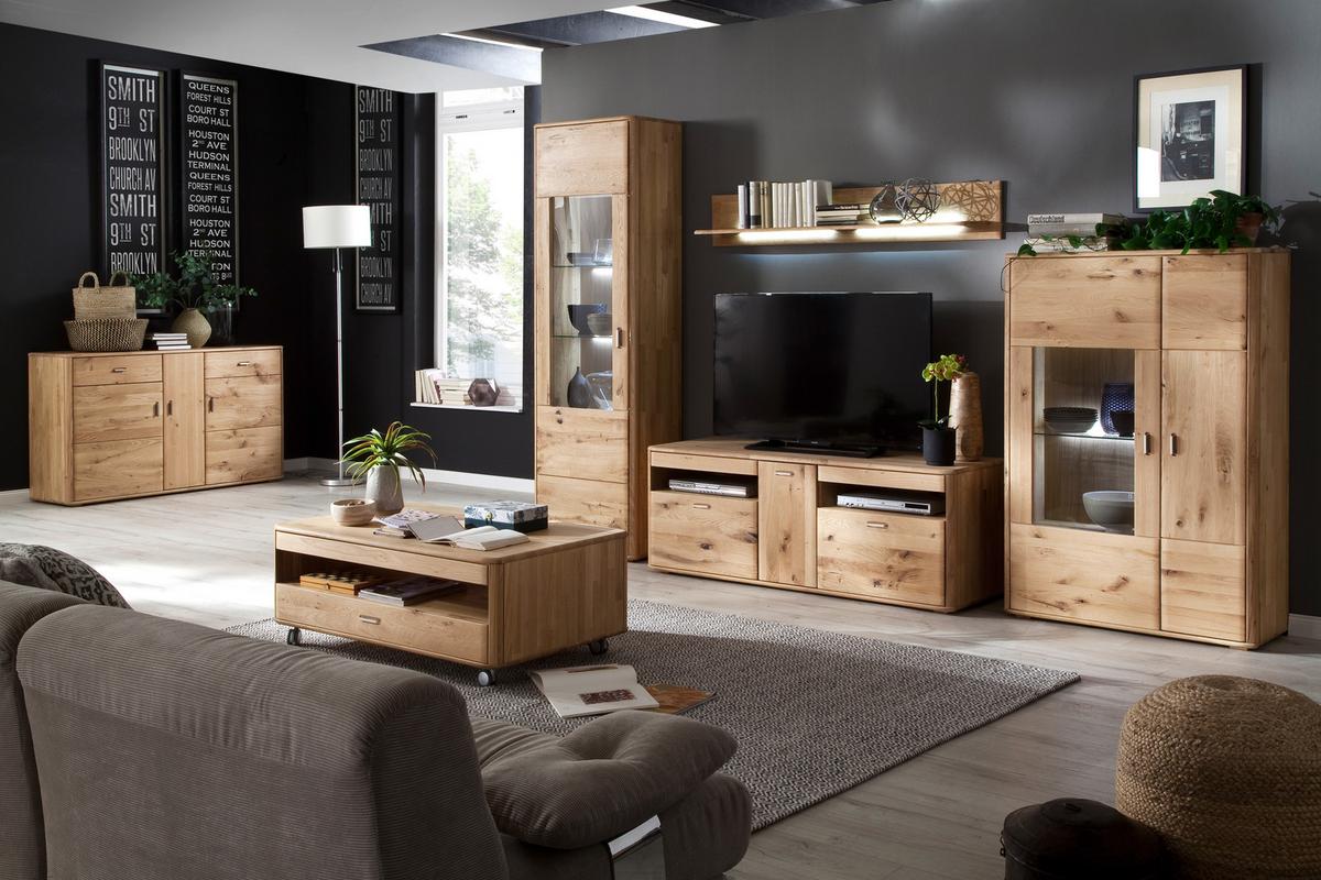 Sideboard Massiv B: 156 cm Ravello Eichefarben - Eichefarben, Design, Holz (156/90/44cm) - Livetastic
