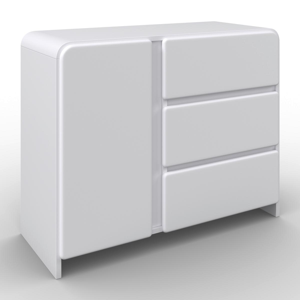 Detský regál ELIO dekor bílá - bílá, Moderní, kompozitní dřevo (95/76/39cm) - Bessagi Kids