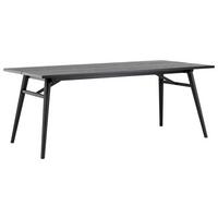 ESSTISCH SLEEK - Schwarz, Design, Holzwerkstoff/Metall (195/95/75cm) - Livetastic