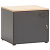 Mehrzweckschrank Anthrazit/eichefarben B:67,1cm - Eichefarben/Anthrazit, MODERN, Holzwerkstoff (67,1/60/60cm) - MID.YOU