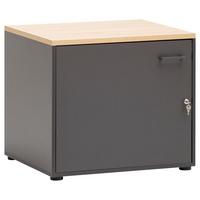 Mehrzweckschrank Anthrazit/eichefarben B:67,1cm - Eichefarben/Anthrazit, MODERN, Holzwerkstoff (67,1/60/60cm) - MID.YOU