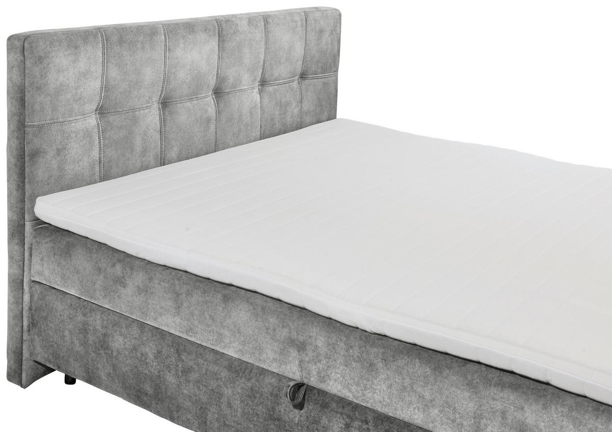 Boxbett mit Topper & Bettkasten 160x200 Valetta - Schwarz/Grau, MODERN, Holzwerkstoff/Textil (160/200cm) - MID.YOU