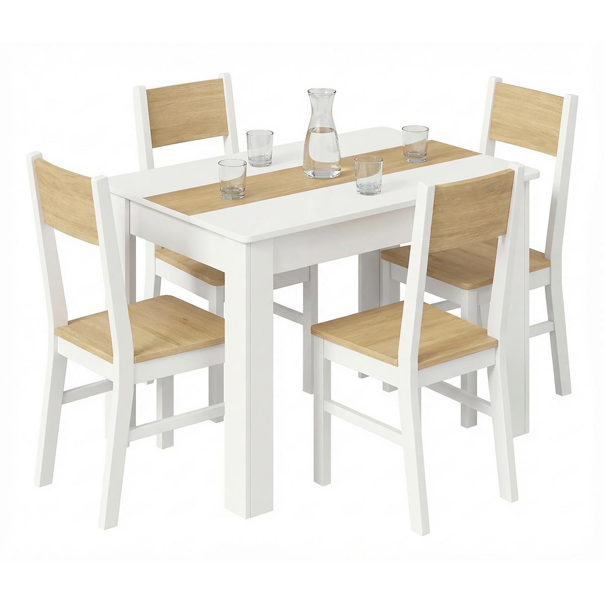 Esstisch Disalo Weiß/Honigeiche L: 115cm - Honigeiche/Weiß, MODERN, Holzwerkstoff (115/80/75cm) - MID.YOU
