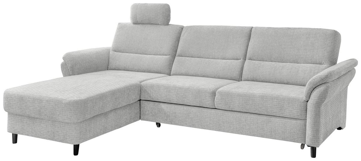 Ecksofa Cavoli, Weiß S: 176x279 cm - Schwarz/Weiß, MODERN, Textil (176/279cm) - Livetastic