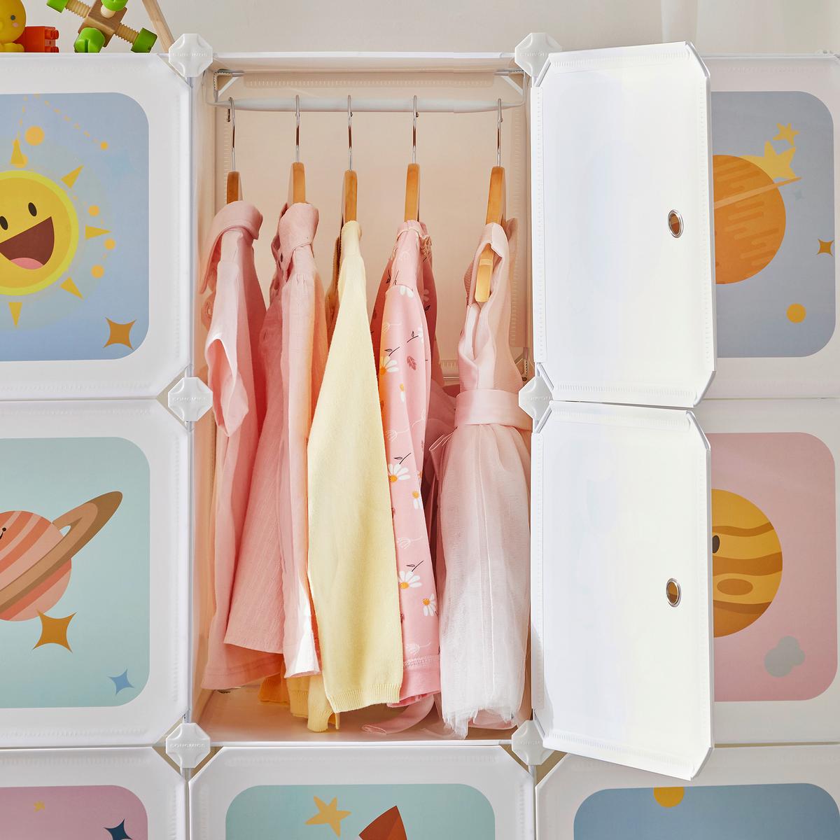 KINDERREGAL Weiß B: 123 cm - Weiß, Basics, Kunststoff/Metall (123/123/41cm)