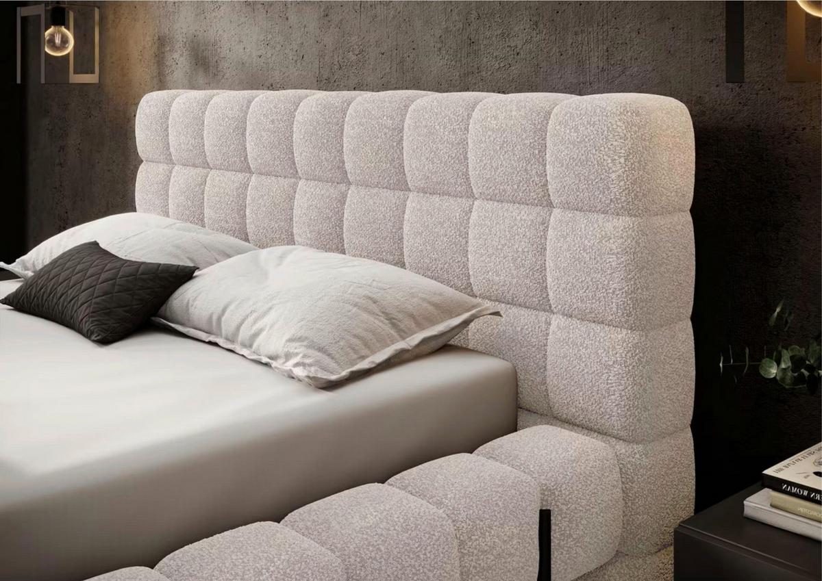 Polsterbett Magenta Beige Lf: 180x200 Cm - Schwarzbraun/Beige, MODERN, Holz (180/200cm) - MID.YOU