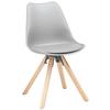 Schalenstuhl Vilnius Grau - Naturfarben/Grau, LIFESTYLE, Holz/Kunststoff (48,5/84/55cm) - MID.YOU