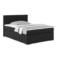 Postel Boxspring NERO PL: 140/200cm, černá - černá/barvy chromu, Konvenční, kov/textil (140/200cm)