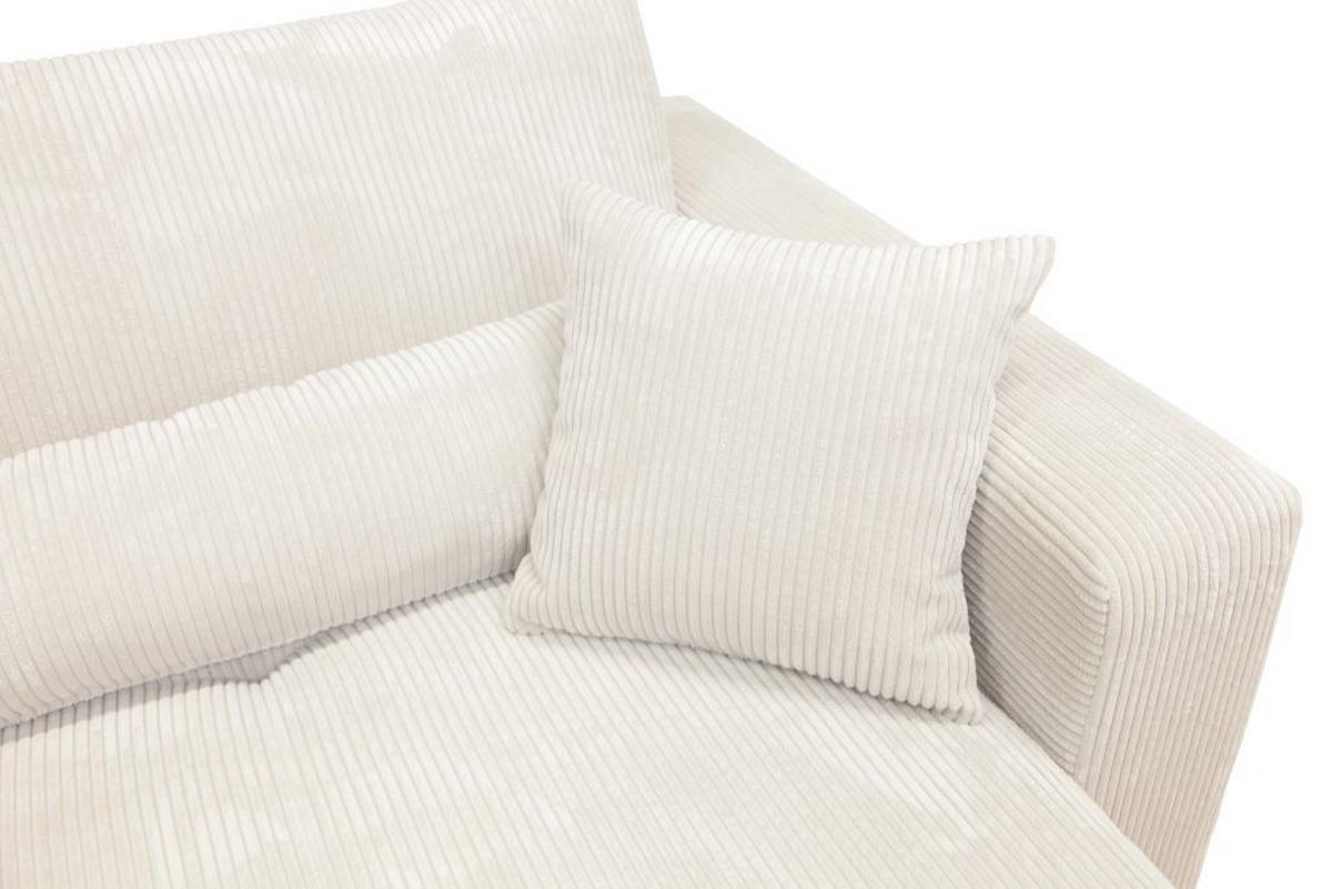 Rohová sedačka ALEX, obojstranná, biely menčester - čierna/biela, Modern, textil (265/170cm)