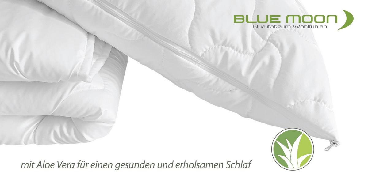 SOUPRAVA PŘIKRÝVKY A POLŠTÁŘE MF BETTENSET ALOE VERA AT - bílá, Basics, textil (140x200/70x90cm)