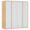 Drehtürenschrank Nabila Eiche Artisan Dek. Weiß - Weiß/Eiche Artisan, MODERN, Holzwerkstoff (187/194/53cm) - Rauch Möbel