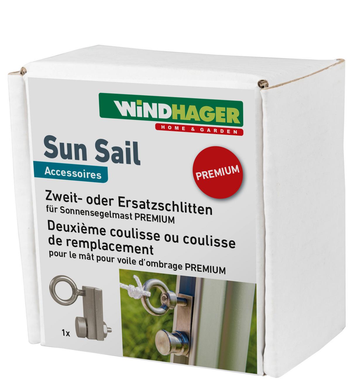 Sonnensegelzubehör Sose Mast Premium Edelstahl - Edelstahlfarben, Basics, Metall (30/45/62cm) - Windhager