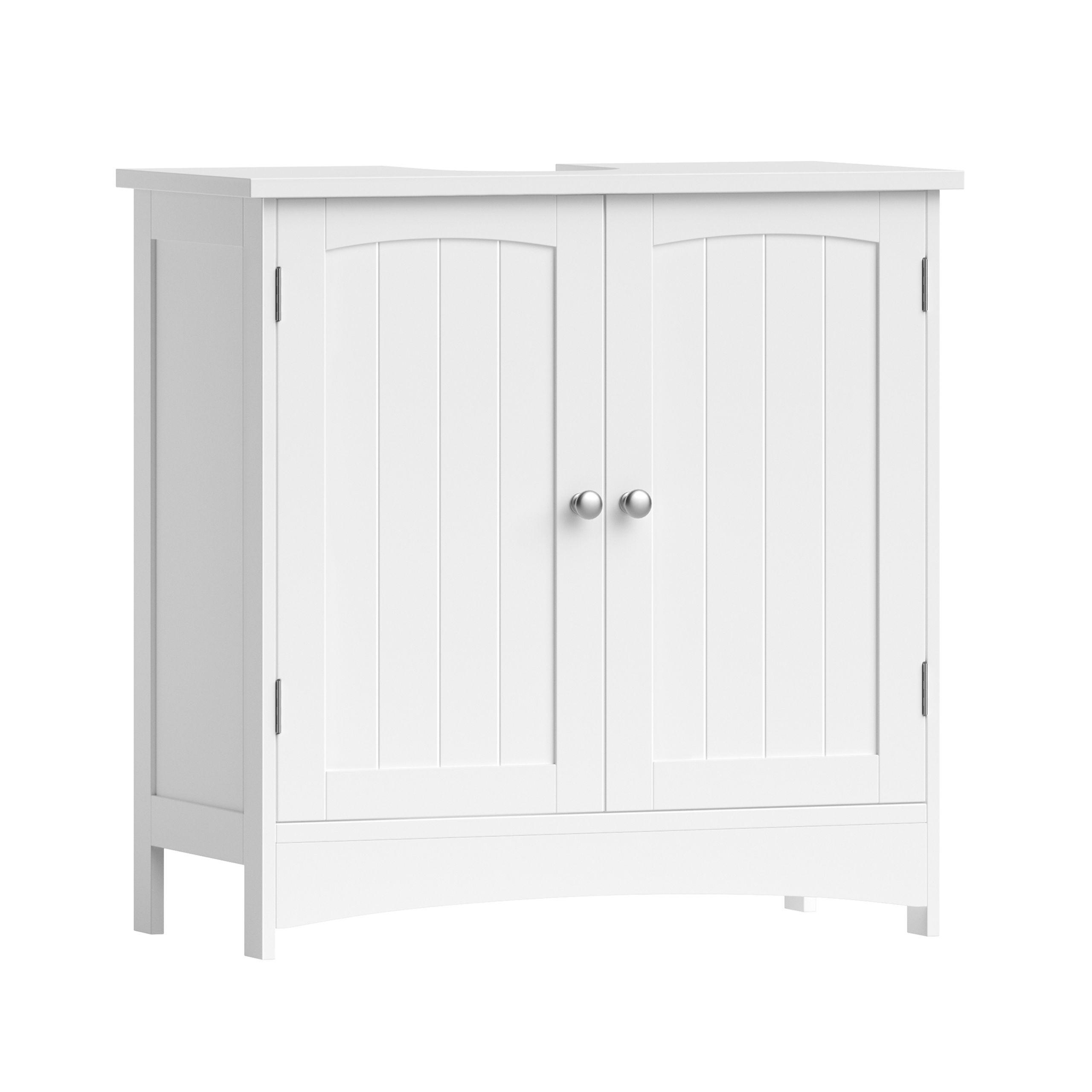 Waschbeckenunterschrank Bbc01wt - Weiß, Trend, Holzwerkstoff (60/60/30cm) - MID.YOU