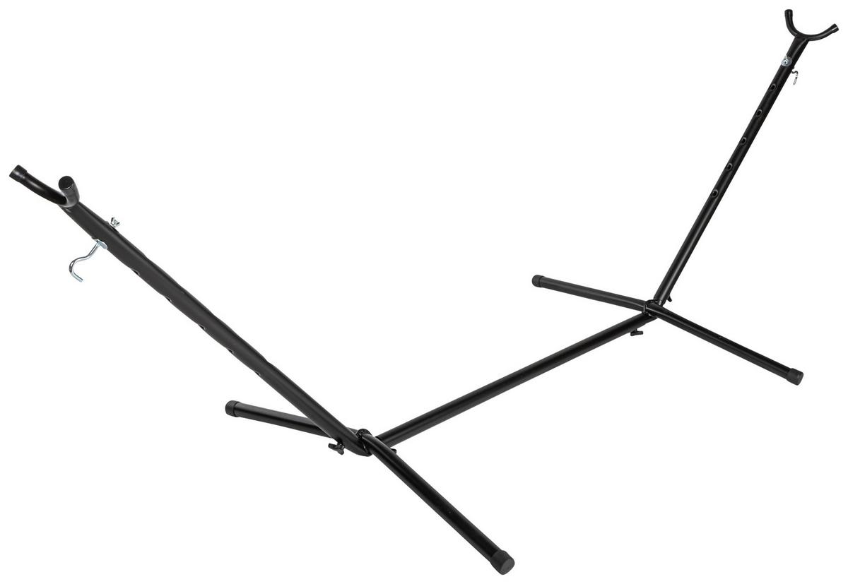 Hängematte mit Gestell Multicolor - Multicolor/Schwarz, Basics, Textil/Metall (270/120/115cm)