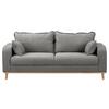 3-Sitzer-Sofa Beata Grau B: 193 cm - Wengefarben/Grau, Design, Textil (193/86/87cm) - Livetastic