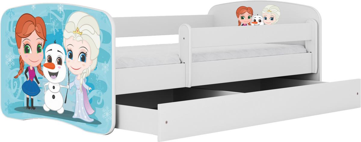 Kinder-/Juniorbett Babydreams Inkl. Matratze 80x160 - Birkefarben/Weiß, MODERN, Holz/Holzwerkstoff (80/160cm) - MID.YOU