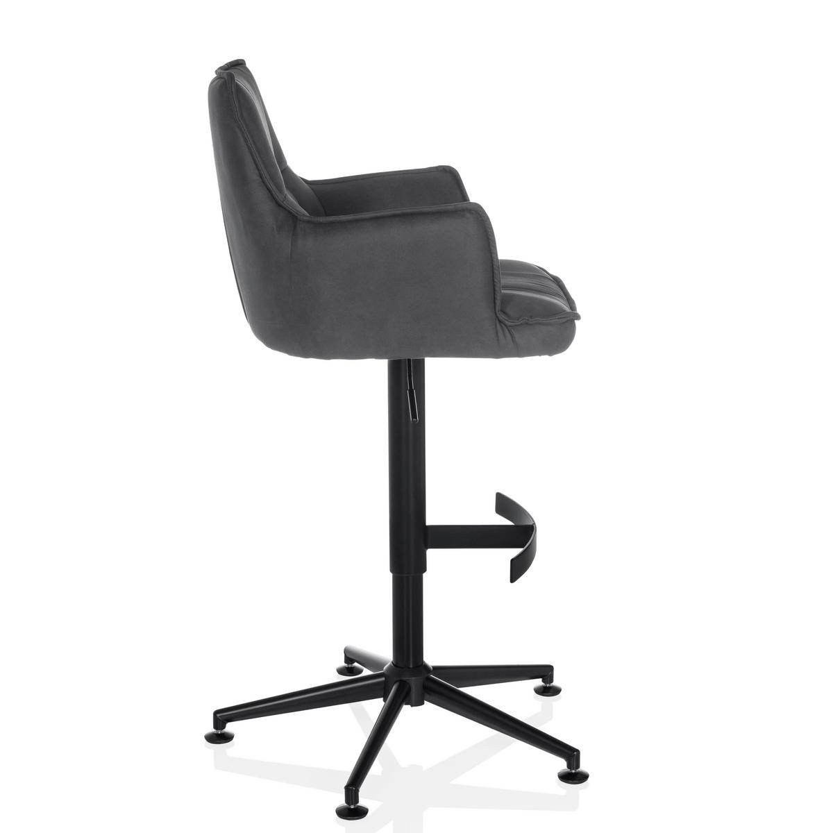 Barhocker Soalo Life High Anthrazit B: 55 Cm - Anthrazit/Schwarz, MODERN, Kunststoff/Textil (55/93/56cm) - MID.YOU